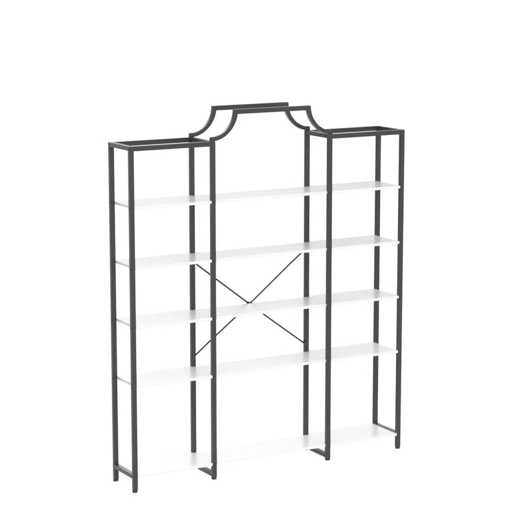 Auromie Triple Wide 5-Tier Bookshelf, 70.87" L x 79.13" H Extra Large Bookcase