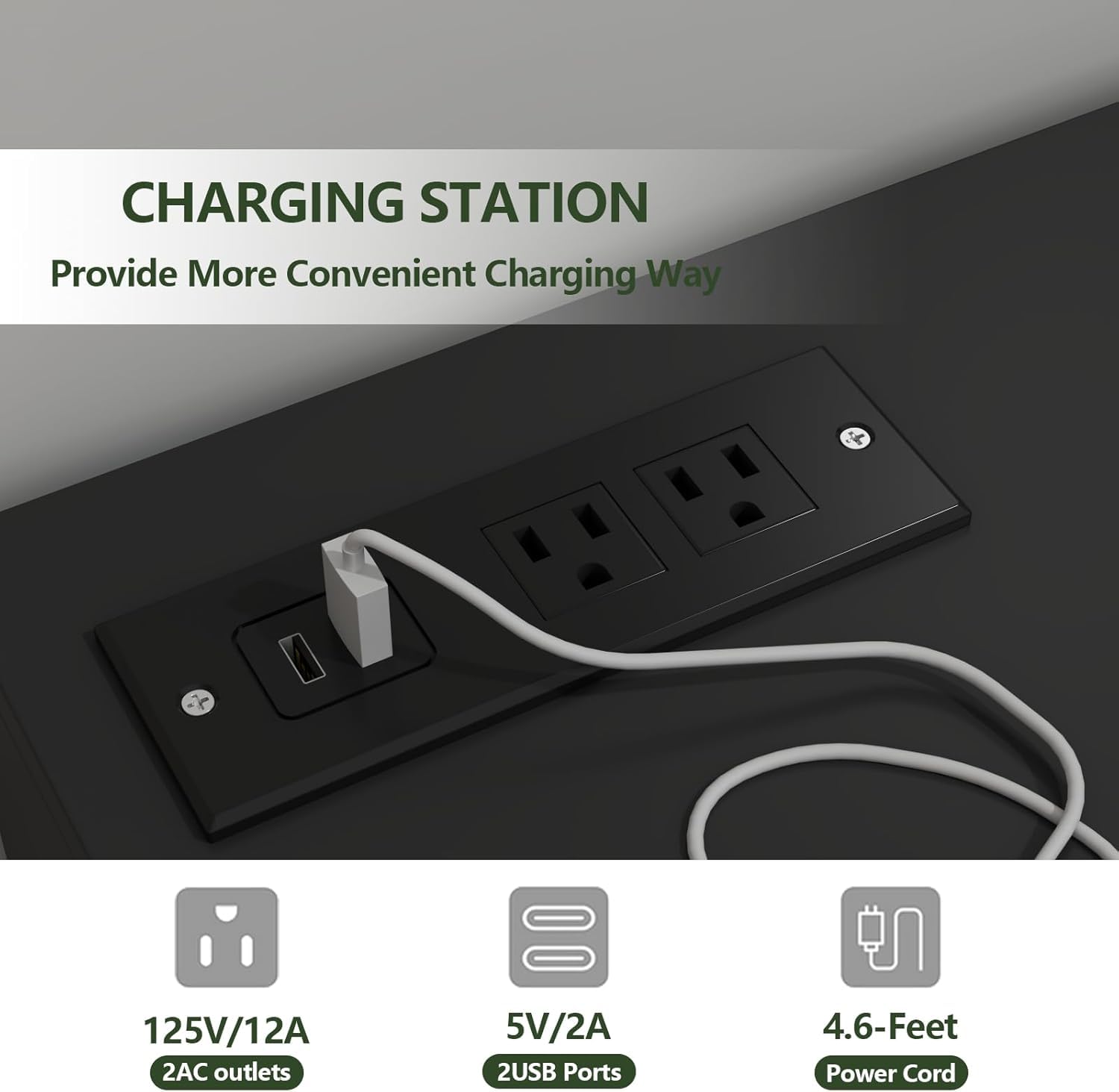 Auromie 9 Drawers Dresser, Double Modern Chest of Drawers with Power Outlet, Dresser TV Stand with Led Light Strip, Drawer Organizer for Bedroom, Living Room, Hallway (White, 9 Drawer)