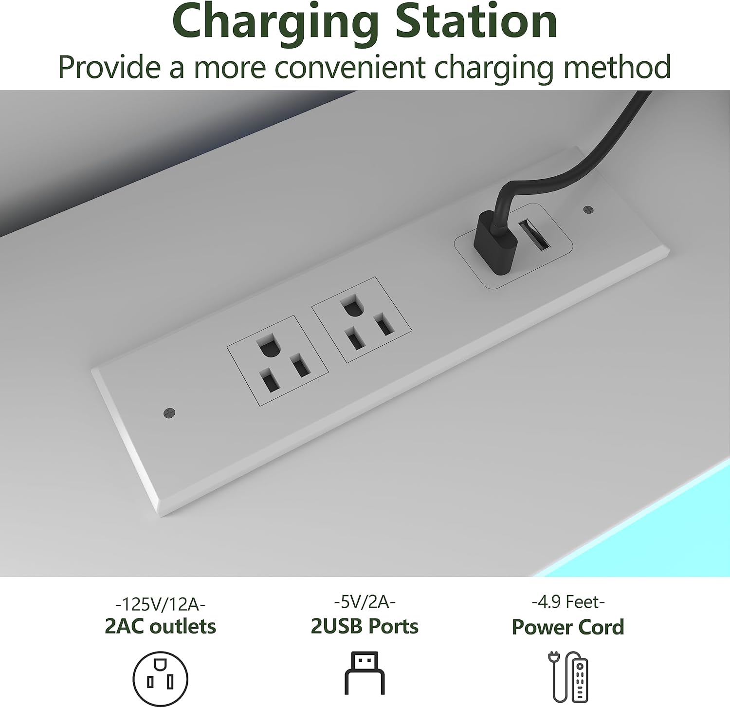 9 Drawers Dresser, Dresser for Bedroom with Power Outlet, Modern Chest of Drawers with LED Light, Storage Dressers with Open Storage Cubby, Dressers Organizer for Closet, Entryway, Living Room, White