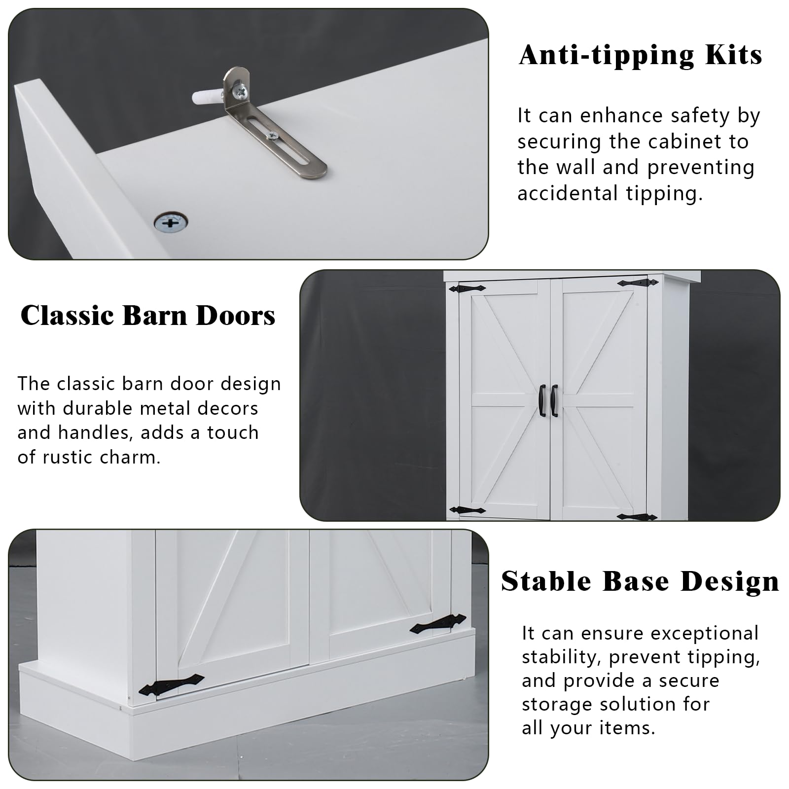 Farmhouse Kitchen Pantry Cabinet,69.1" Tall Kitchen Storage Cabinet with Adjustable Shelves