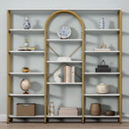 Auromie Triple Wide 5-Tier Bookshelf, 70.87" L x 79.13" H Extra Large Bookcase