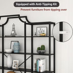 Auromie Triple Wide 5-Tier Bookshelf, 70.87" L x 79.13" H Extra Large Bookcase