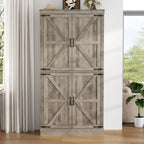 Farmhouse Kitchen Pantry Cabinet,69.1" Tall Kitchen Storage Cabinet with Adjustable Shelves