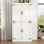 Farmhouse Kitchen Pantry Cabinet,69.1" Tall Kitchen Storage Cabinet with Adjustable Shelves