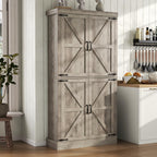 Farmhouse Kitchen Pantry Cabinet,69.1" Tall Kitchen Storage Cabinet with Adjustable Shelves