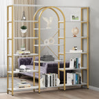 Auromie Triple Wide 5-Tier Bookshelf, 70.87" L x 79.13" H Extra Large Bookcase