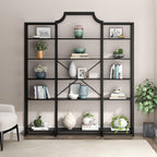 Auromie Triple Wide 5-Tier Bookshelf, 70.87" L x 79.13" H Extra Large Bookcase