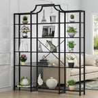 Auromie Triple Wide 5-Tier Bookshelf, 70.87" L x 79.13" H Extra Large Bookcase