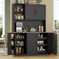 71" Tall Kitchen Pantry Cabinet, Kitchen Pantries with 3 Pull-out Drawers
