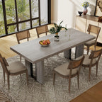 Auromie 71" Rustic Dining Table for 8, Farmhouse Dinner Table for 6 to 8, Rectangular Kitchen Table with Heavy Duty Legs for Dining Room (Retro)
