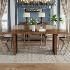 Auromie 71" Rustic Dining Table for 8, Farmhouse Dinner Table for 6 to 8, Rectangular Kitchen Table with Heavy Duty Legs for Dining Room (Retro)
